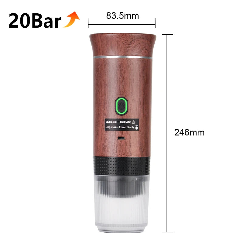 Portable Coffee Maker for Pods, Capsules & Grounds