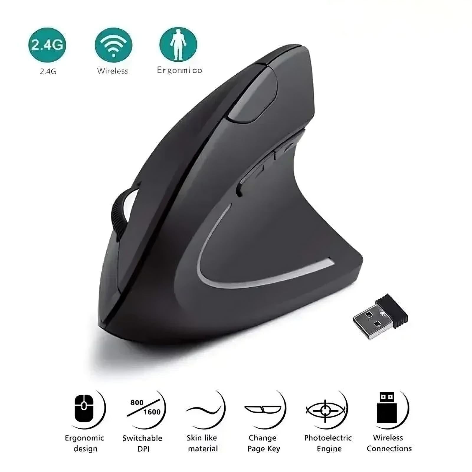 Souris ergonomique verticale sans fil