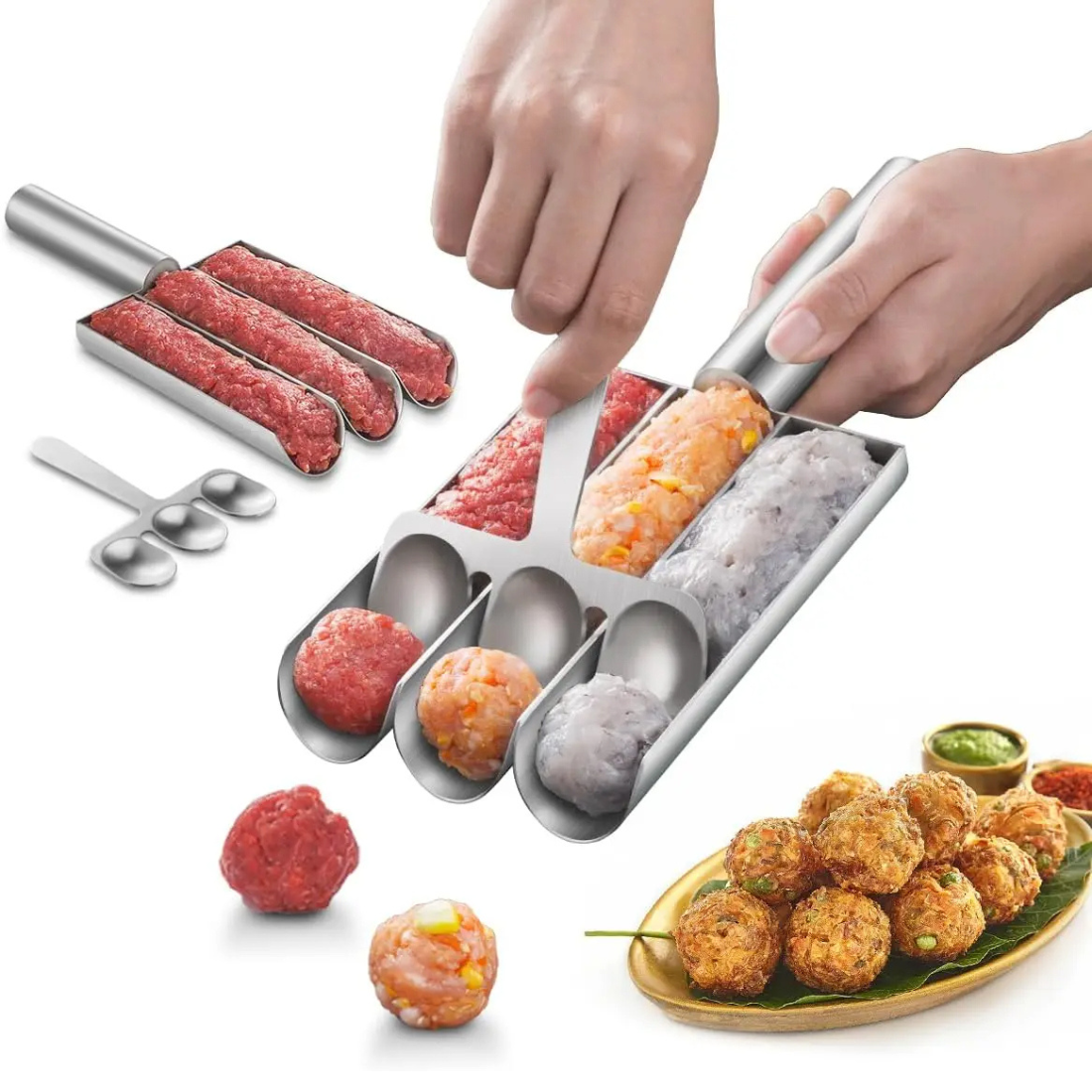 Triple Moule à Boulettes de Viande