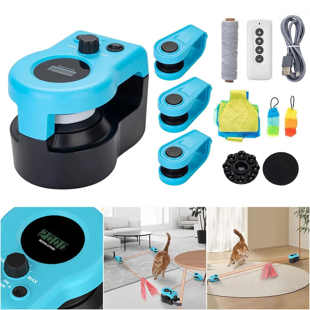 Tapis roulant interactif pour chat "Course Poursuite"