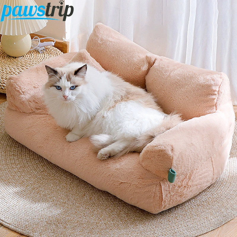 Luxury Plush Sofa Pet Bed for Cats & Dogs