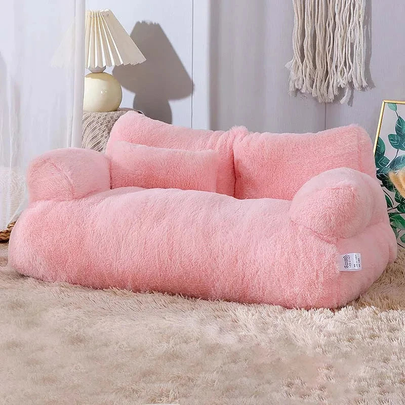Luxury Plush Sofa Pet Bed for Cats & Dogs