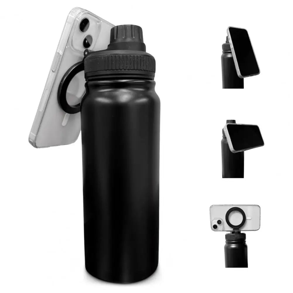 Bouteille d'eau isotherme avec support de téléphone