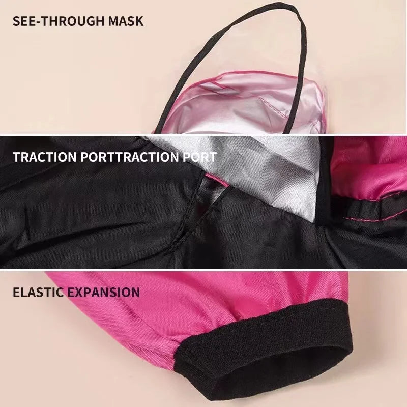 Waterproof Dog Jumpsuit Raincoat with Dog Face Design