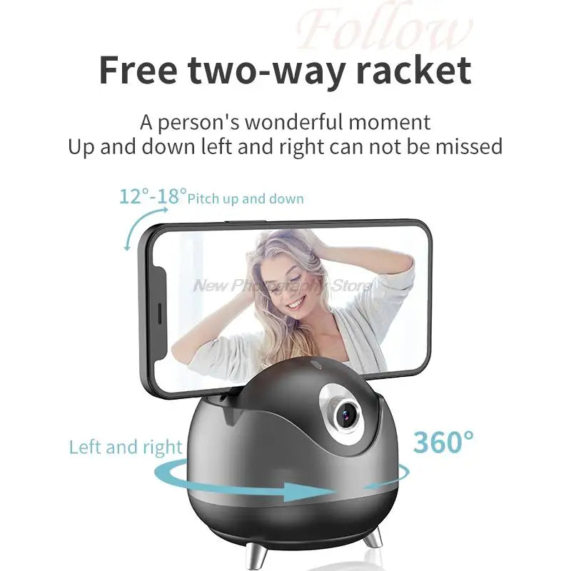 Stabilisateur pour smartphone Q8 AI avec suivi automatique du visage et rotation
