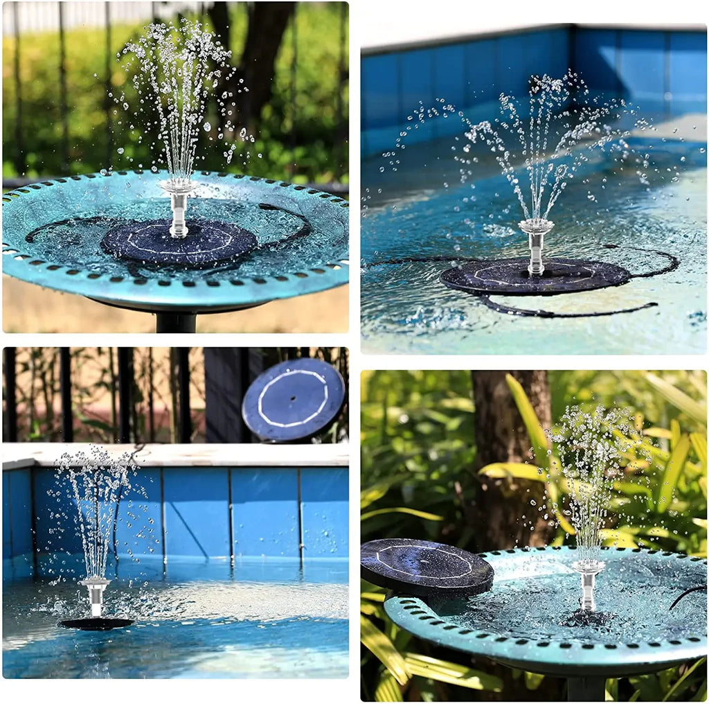 Solar-Powered Fountain Pump for Bird Baths