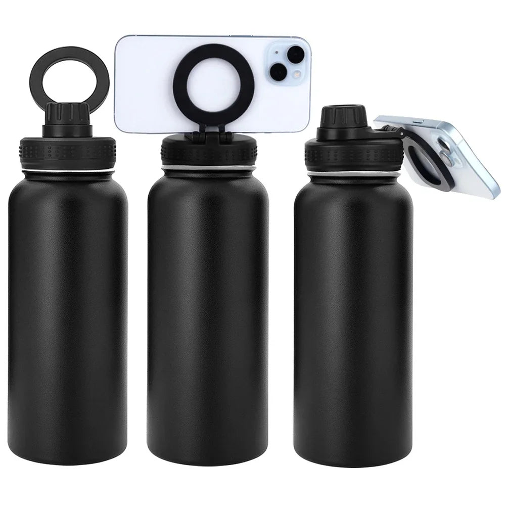 Bouteille d'eau isotherme avec support de téléphone