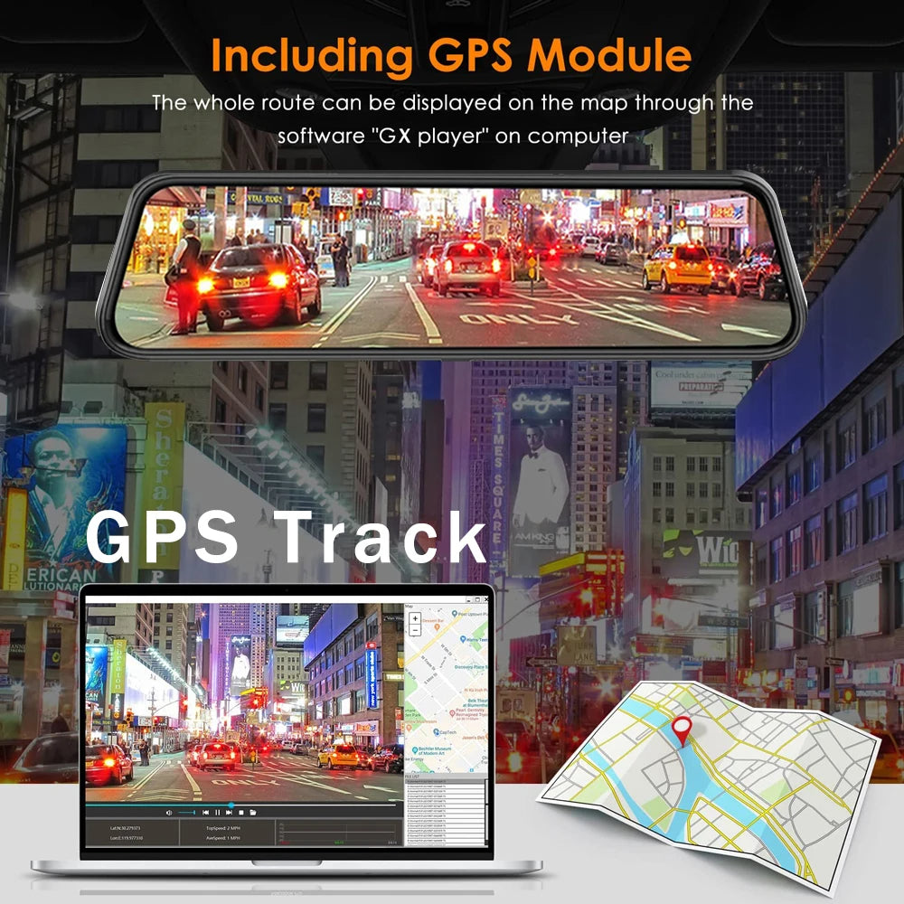 Écran de rétroviseur avec caméra embarquée