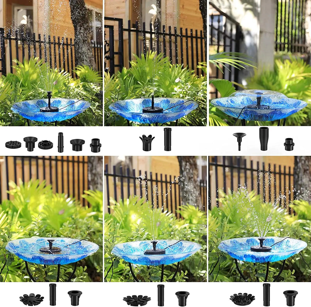 Solar-Powered Fountain Pump for Bird Baths