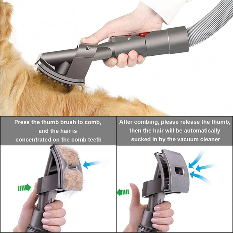 Accessoire de toilettage pour animaux de compagnie pour aspirateur Dyson