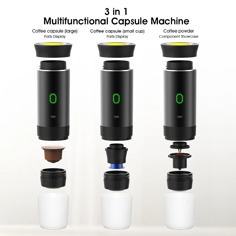 Portable Coffee Maker for Pods, Capsules & Grounds