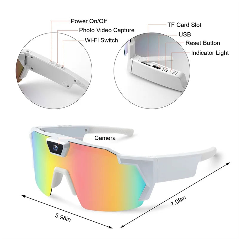 Lunettes caméra POV pour cyclisme