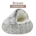 Lit rond douillet en peluche pour chat