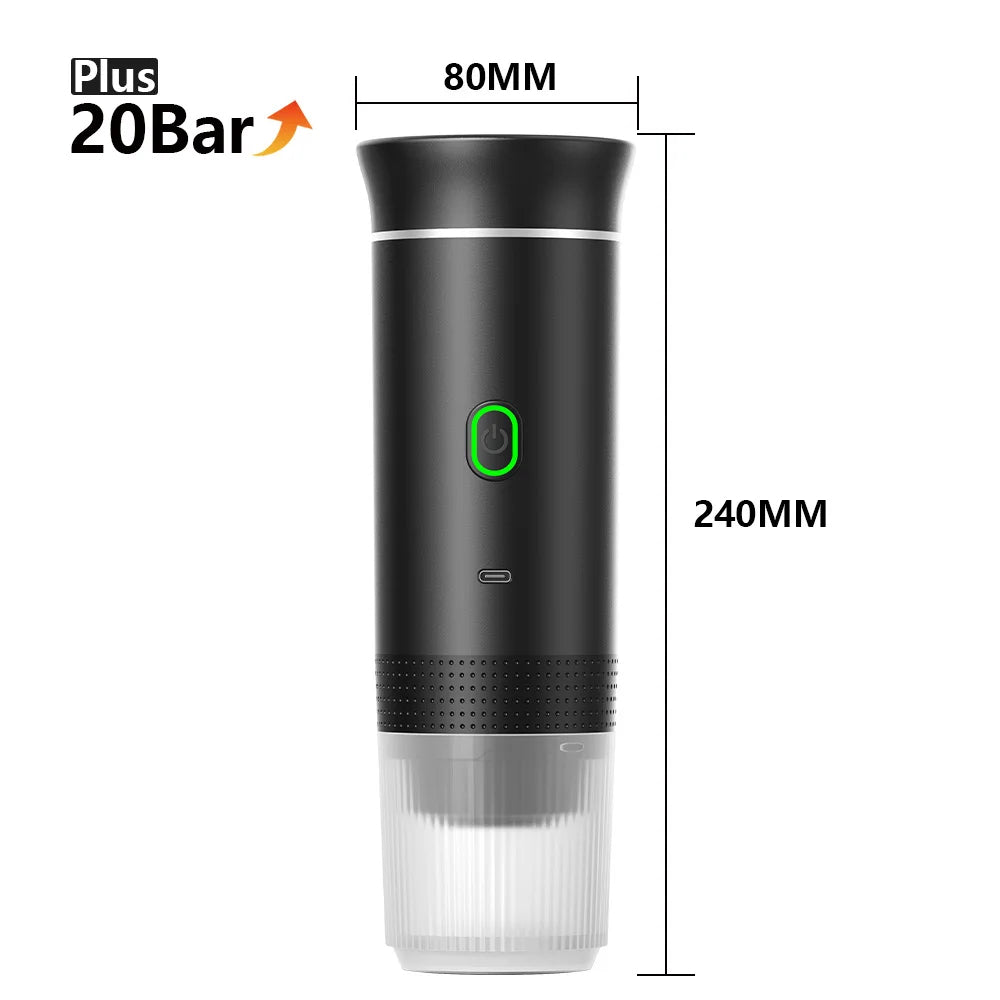 Portable Coffee Maker for Pods, Capsules & Grounds