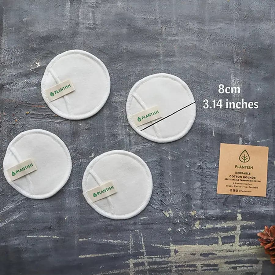 Reusable Facial Rounds, Cotton & Bamboo Sets with Wash Bag