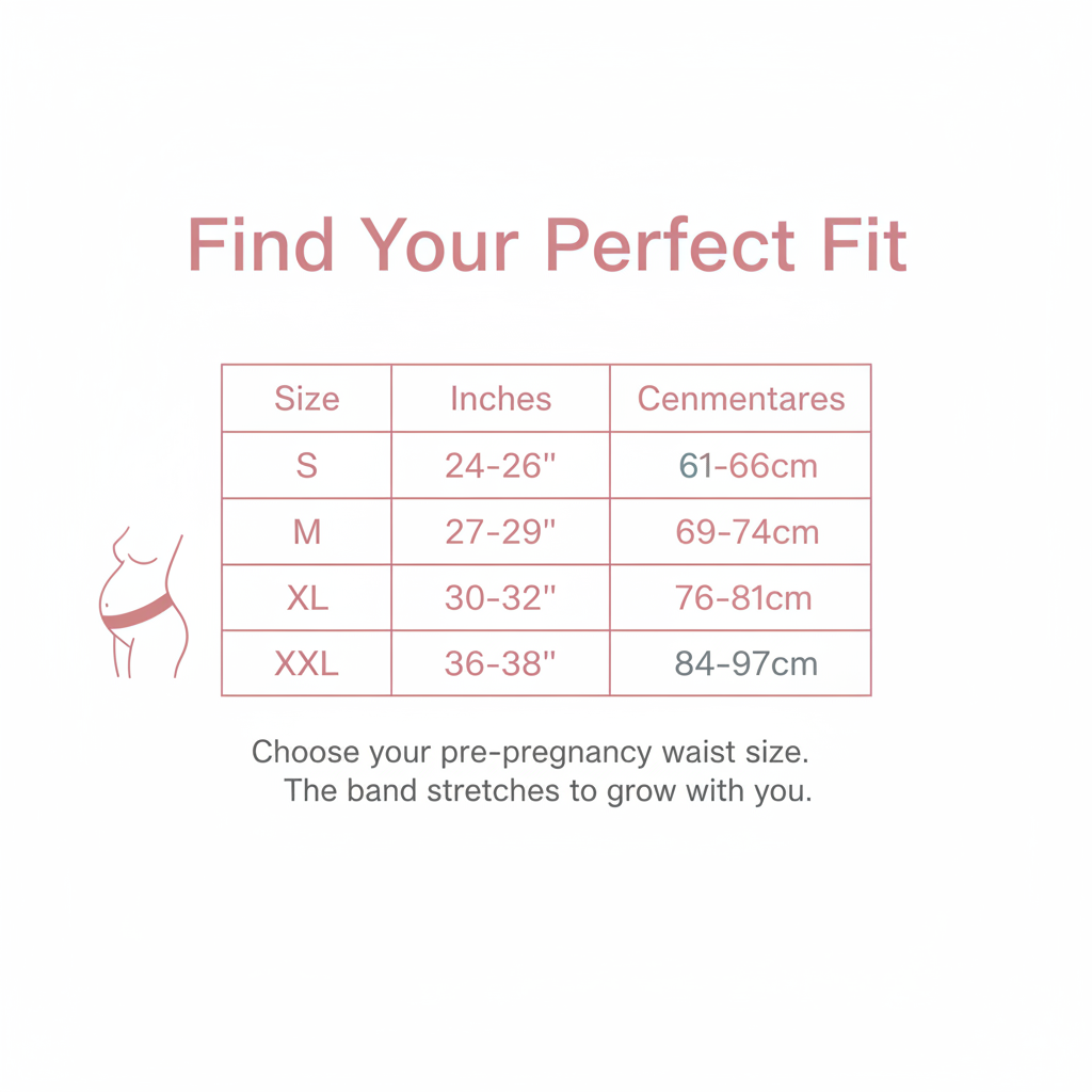 Pregnant Belly Band Size Chart