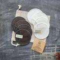 Reusable Facial Rounds, Cotton & Bamboo Sets with Wash Bag