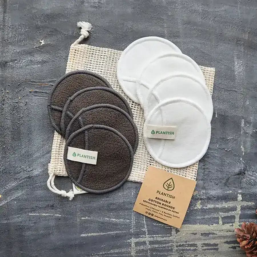 Reusable Facial Rounds, Cotton & Bamboo Sets with Wash Bag