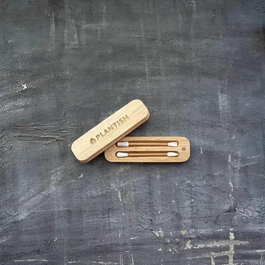Reusable Bamboo & Silicone Swabs with Travel Case